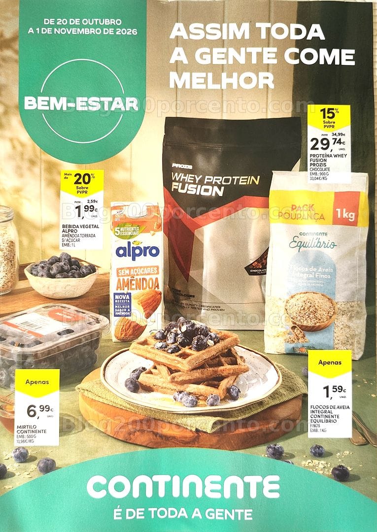 Antevisão Folheto CONTINENTE Bem-Estar Promoções de 20 outubro a 1 novembro